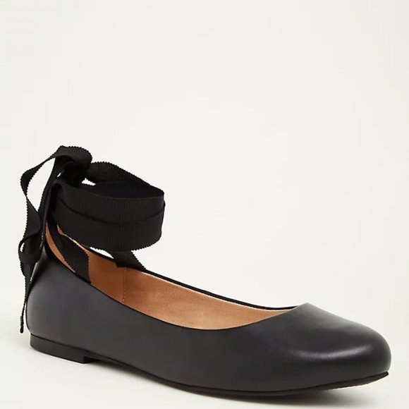 7W Torrid Wide Black Ballet Flats Shoes - Picture 1 of 9